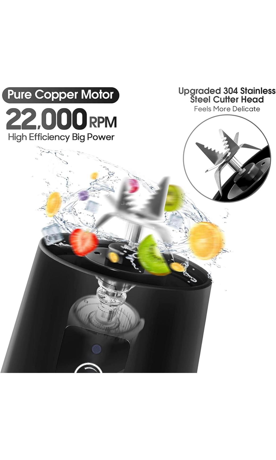 BlendLife Portable Blender For Juices, Shakes,230watt & 4000mah Battery, 500ml Inbuilt Jar 240 W Juicer Mixer Grinder  (Plus | 1 Jar | Mint)
