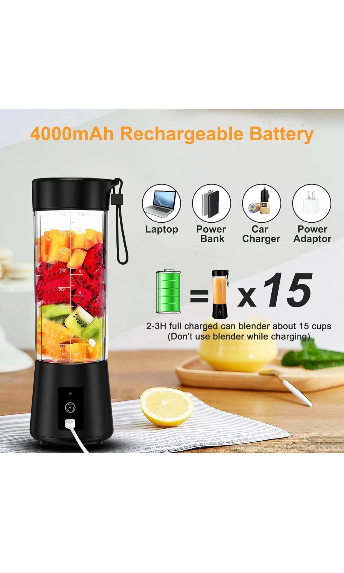 BlendLife Portable Blender For Juices, Shakes,230watt & 4000mah Battery, 500ml Inbuilt Jar 240 W Juicer Mixer Grinder  (Plus | 1 Jar | Mint)