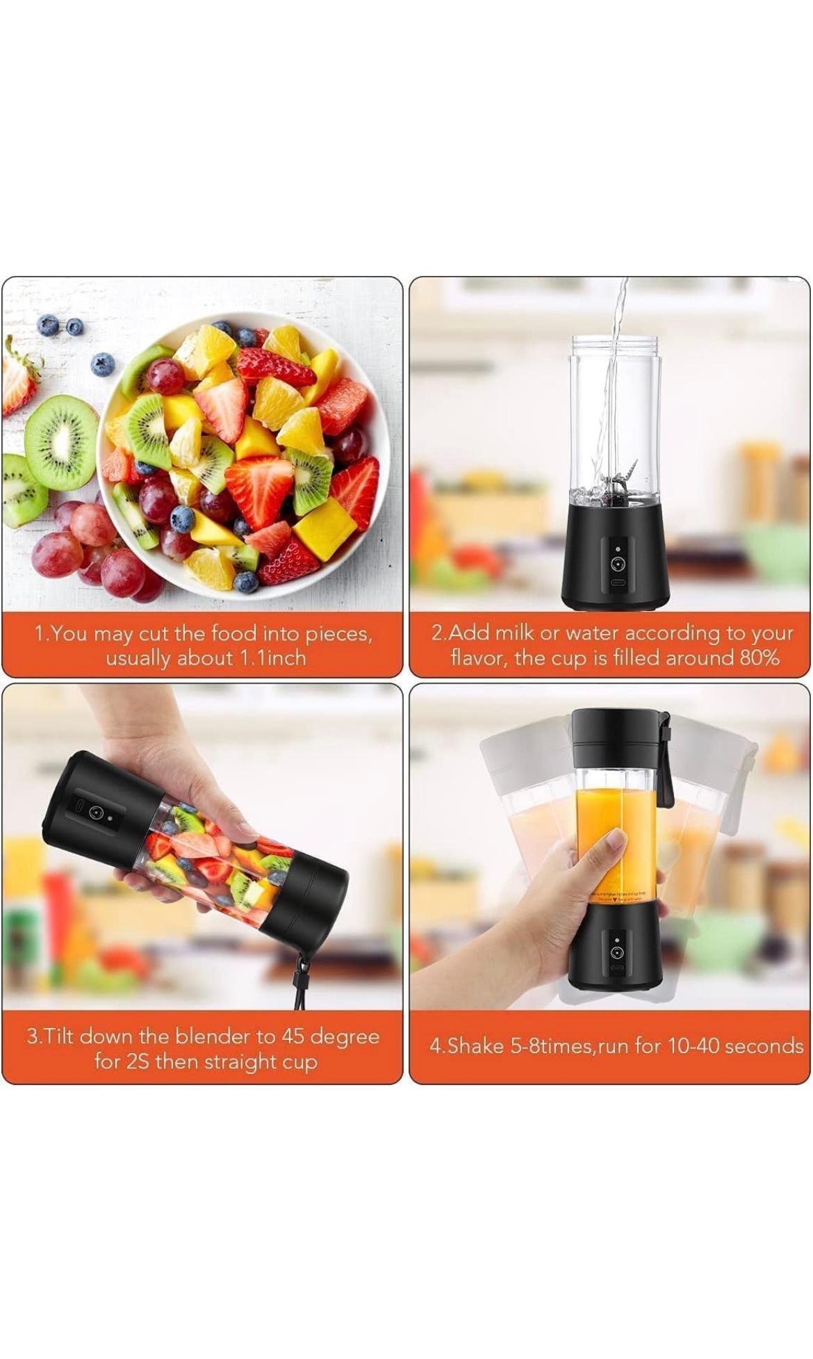 BlendLife Portable Blender For Juices, Shakes,230watt & 4000mah Battery, 500ml Inbuilt Jar 240 W Juicer Mixer Grinder  (Plus | 1 Jar | Mint)