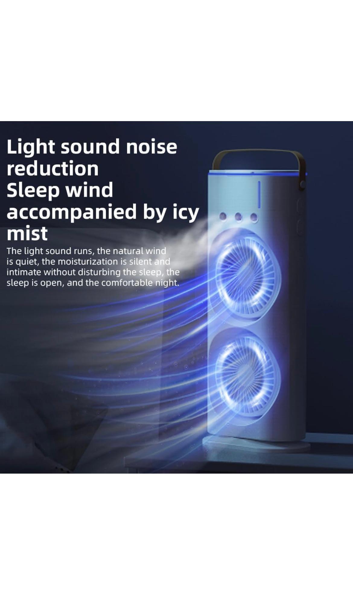 Buyerzone 280 ml Room/Personal Air Cooler  (Multicolor, Mini Air Cooler & Humidifier - Dual Spray Mist, 3 Gears, 2025 New Model)