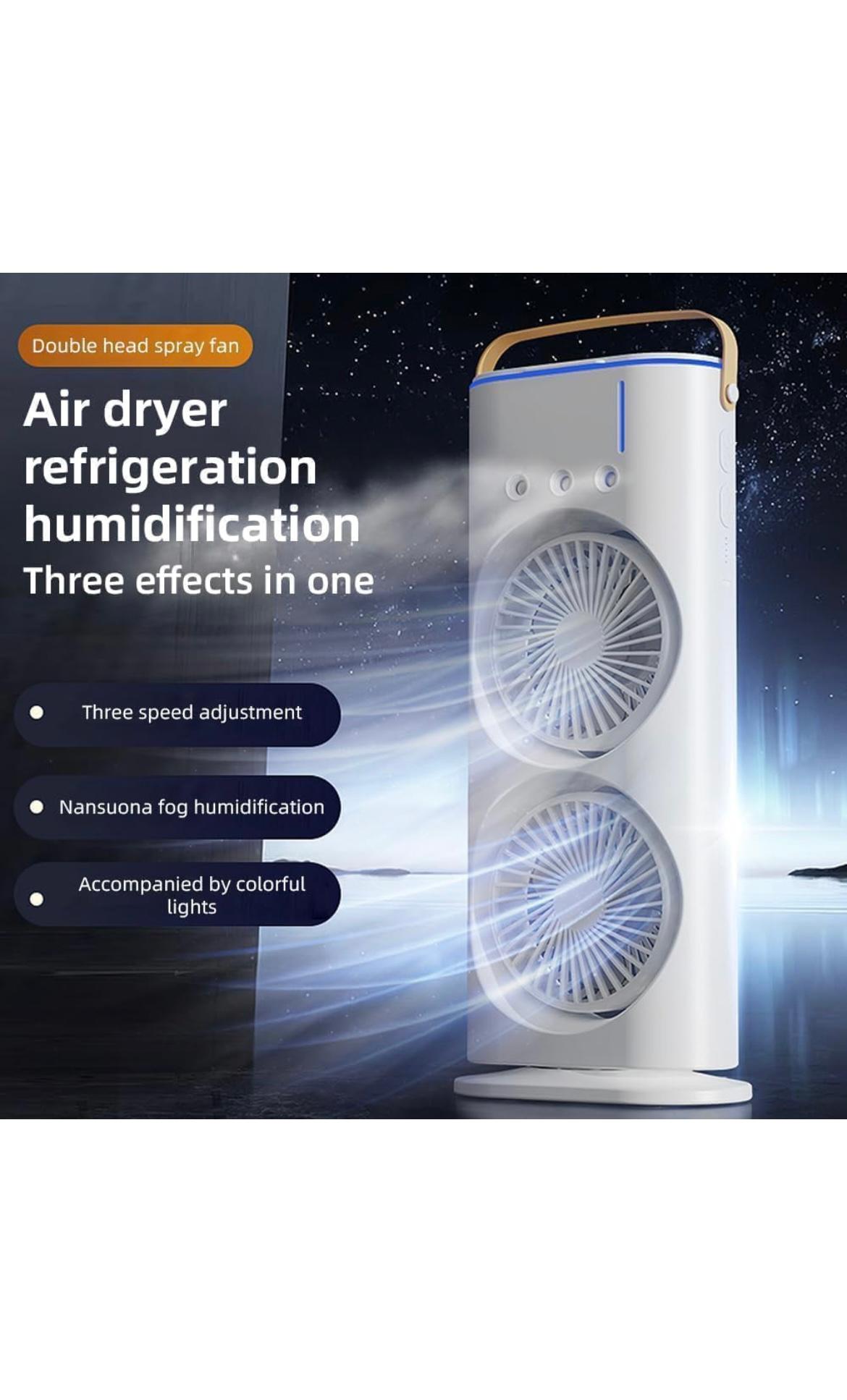 Buyerzone 280 ml Room/Personal Air Cooler  (Multicolor, Mini Air Cooler & Humidifier - Dual Spray Mist, 3 Gears, 2025 New Model)