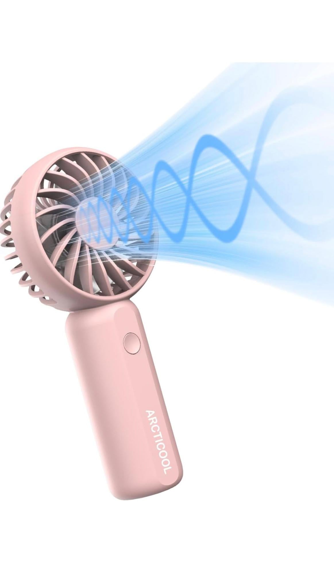 Refulgix 1500Amh Battery Mini Portable Fan - Powerful Brushless Motor, Large Blades, 3-Speeds, Noise-Canceling Design, Detachable USB Fan