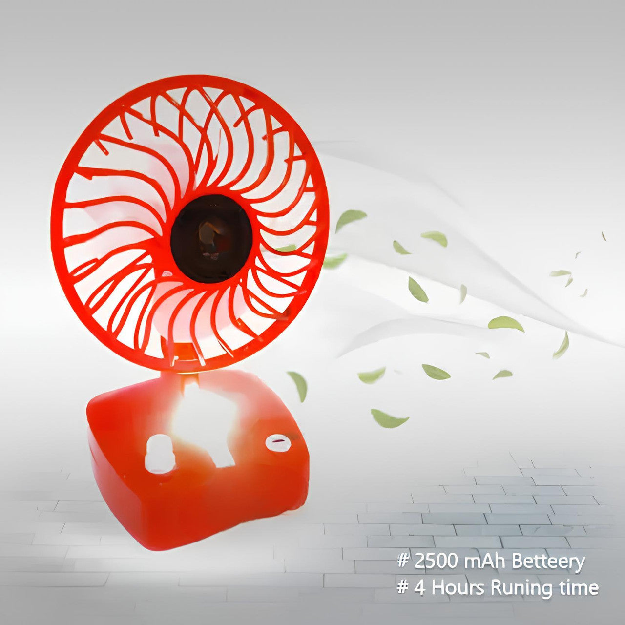 Clairbell Mini Ac Cooler Rechargeable Cool Fan Portable (USB Fan) With LED Light_KDK358 Trendy Rechargeable Fan Light Weight Mini Fan_AA358 USB Fan  (Multicolor)