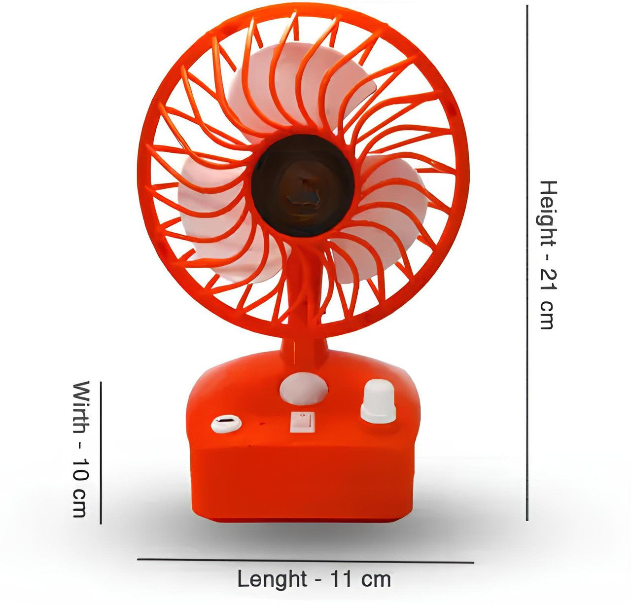 Clairbell Mini Ac Cooler Rechargeable Cool Fan Portable (USB Fan) With LED Light_KDK358 Trendy Rechargeable Fan Light Weight Mini Fan_AA358 USB Fan  (Multicolor)